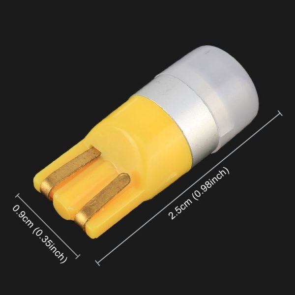 10 PCS T10 / W5W / 168 / 194 DC12V / 0.6W 1LEDs SMD-3030 Car Clearance Light (Yellow Light) - Image 3