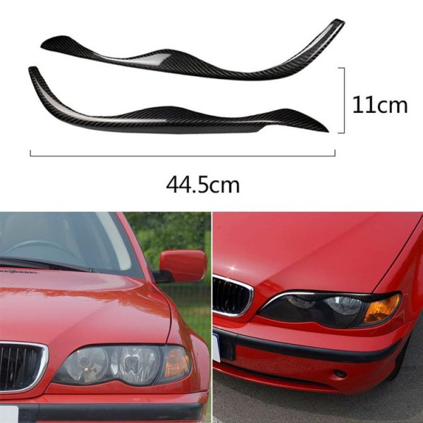 Carbon Fiber Car Mould Pressing Lamp Eyebrow Decorative Sticker for BMW E46 323i 328i 330i 325i 1999-2004 - Image 5