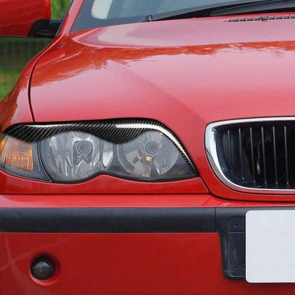Carbon Fiber Car Mould Pressing Lamp Eyebrow Decorative Sticker for BMW E46 323i 328i 330i 325i 1999-2004 - Image 6