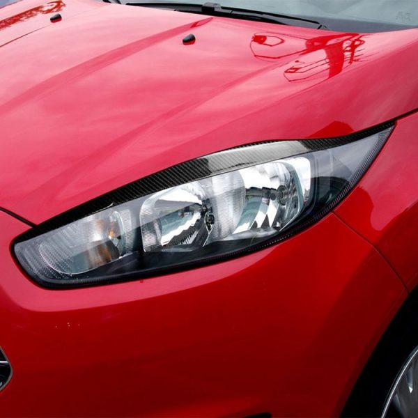Carbon Fiber Car Mould Pressing Lamp Eyebrow Decorative Sticker for Ford Fiesta 2013-2016 - Image 6