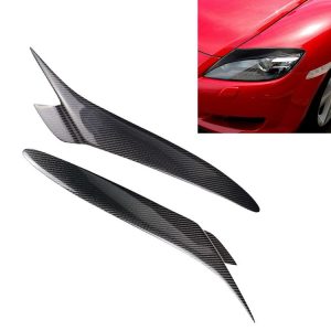 Carbon Fiber Car Mould Pressing Lamp Eyebrow Decorative Sticker for Mazda RX8 2004-2008