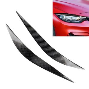 Carbon Fiber Car Mould Pressing Lamp Eyebrow Decorative Sticker for BMW
