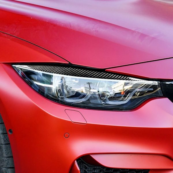 Carbon Fiber Car Mould Pressing Lamp Eyebrow Decorative Sticker for BMW - Image 6