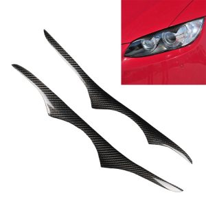 Carbon Fiber Car Mould Pressing Lamp Eyebrow Decorative Sticker for BMW E92 / E93 2006-2012
