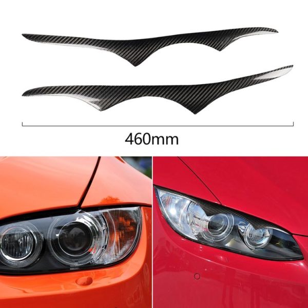 Carbon Fiber Car Mould Pressing Lamp Eyebrow Decorative Sticker for BMW E92 / E93 2006-2012 - Image 5