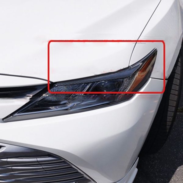 Carbon Fiber Car Mould Pressing Lamp Eyebrow Decorative Sticker for 2018-2019 Toyota Camry - Image 5