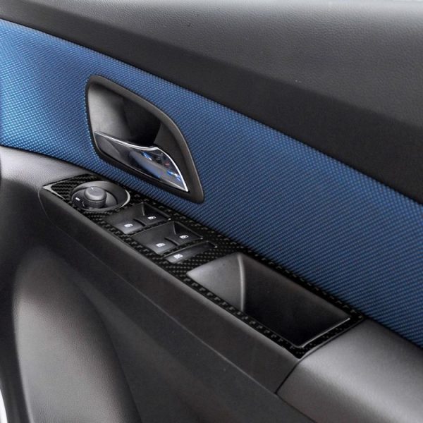 Car Carbon Fiber Window Lift Switch Panel Decorative Sticker for Chevrolet Cruze 2009-2015, Right Drive - Image 7