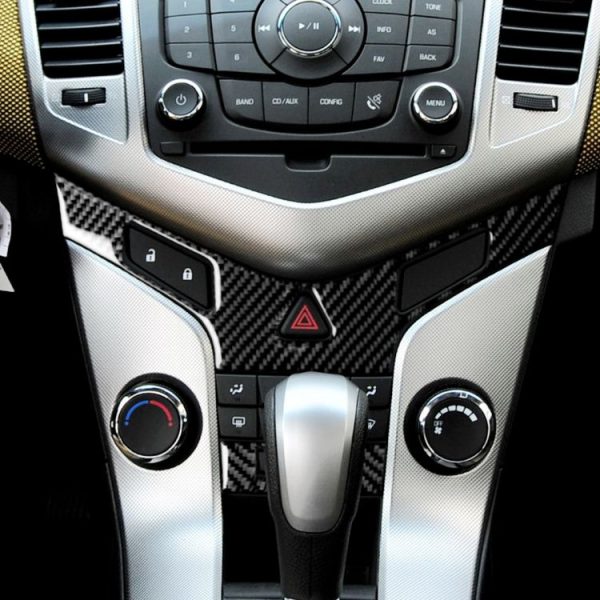 Car Carbon Fiber Air Conditioning Panel Decorative Sticker for Chevrolet Cruze 2009-2015, Left and Right Drive Universal - Image 8