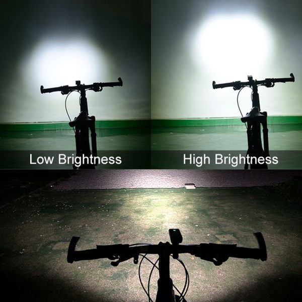 Mountain Bike Light Headlights Super Bright Rechargeable Flashlight Night Riding Equipment (Orange) - Image 10