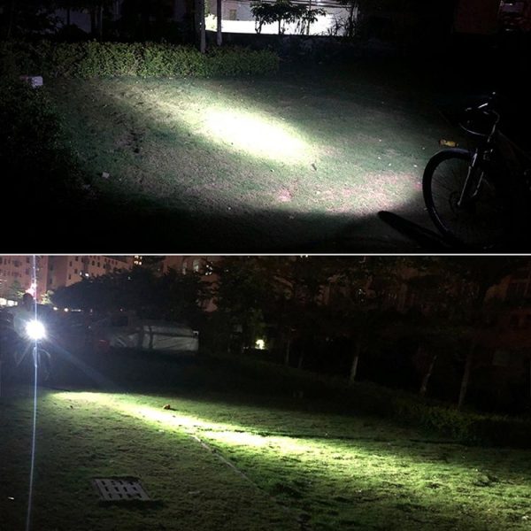 Mountain Bike Light Headlights Super Bright Rechargeable Flashlight Night Riding Equipment (Orange) - Image 12