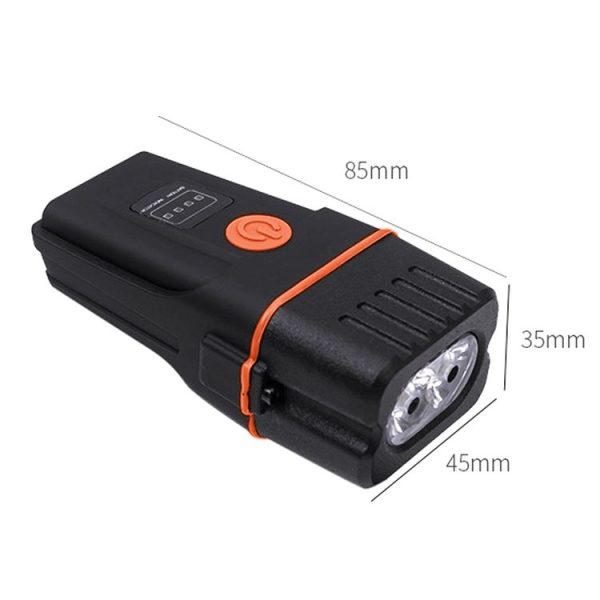 Mountain Bike Light Headlights Super Bright Rechargeable Flashlight Night Riding Equipment (Orange) - Image 2