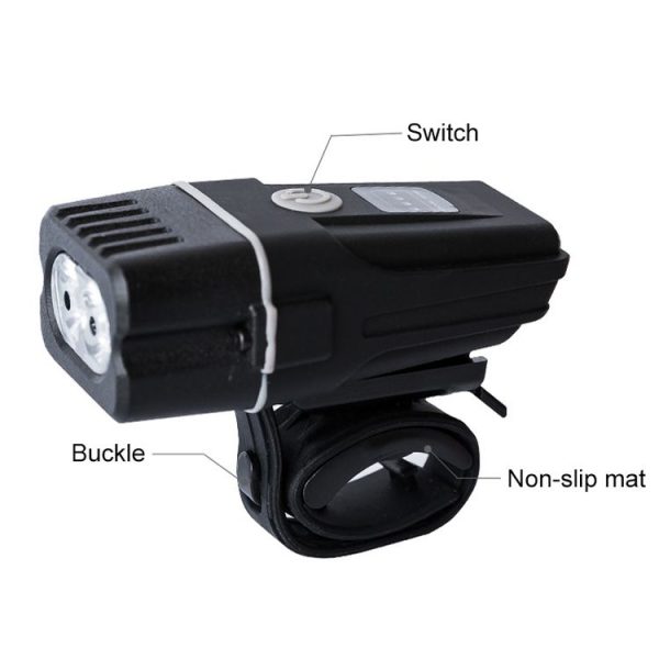 Mountain Bike Light Headlights Super Bright Rechargeable Flashlight Night Riding Equipment (Orange) - Image 4