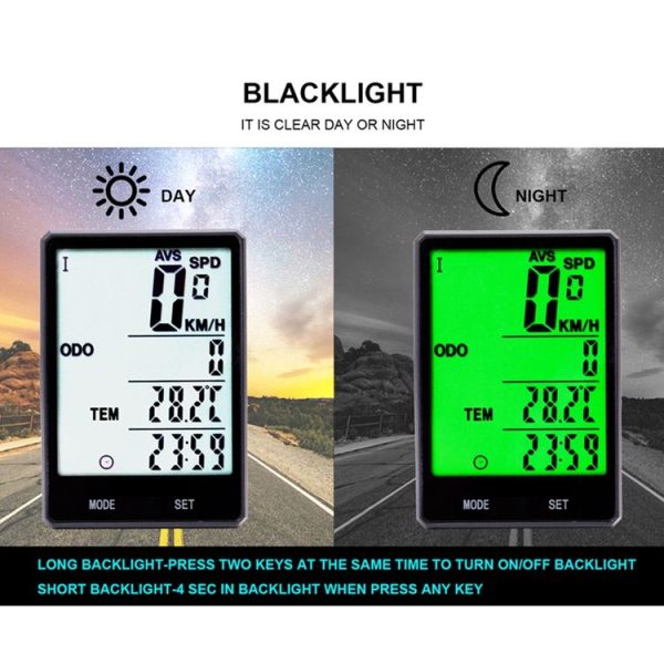 2.8 inch English Wireless Waterproof Cycle Computer LCD Odometer Speedometer - Image 8