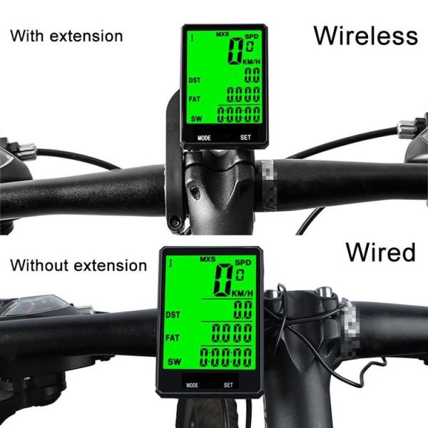 2.8 inch English Wireless Waterproof Cycle Computer LCD Odometer Speedometer with Extension Holder - Image 12