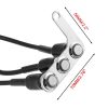 Motorcycle Switch Handlebar Adjustable Mount Waterproof Switches 3 Buttons for Headlight Horn Turn Signle with LED - Image 3