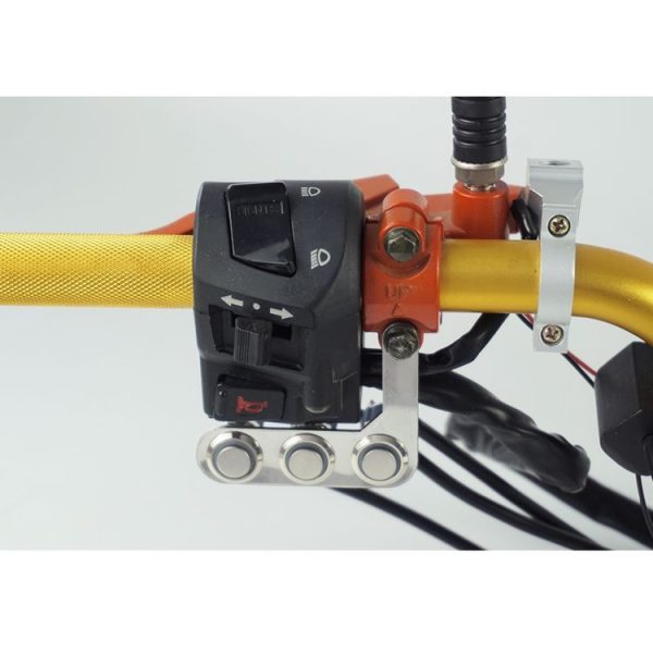 Motorcycle Switch Handlebar Adjustable Mount Waterproof Switches 3 Buttons for Headlight Horn Turn Signle with LED - Image 6