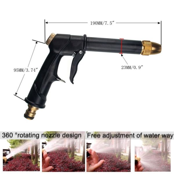 Car / Household Portable High Pressure Wash Water Gun Garden Irrigation (Black) - Image 5