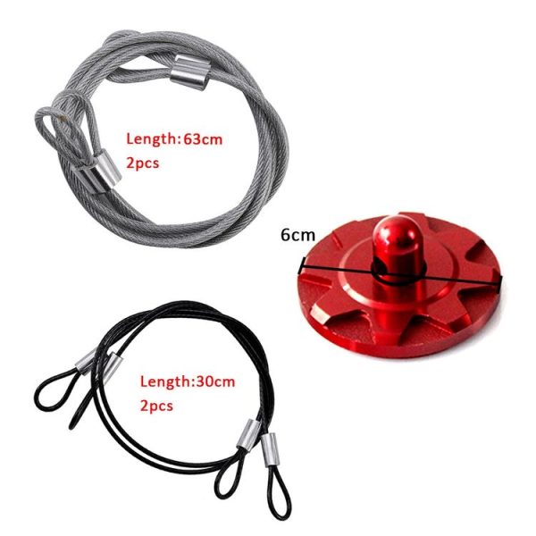 XH-6049 Car Universal Modified Racing Punch-free Aluminum Engine Hood Lock Cover (Red) - Image 3