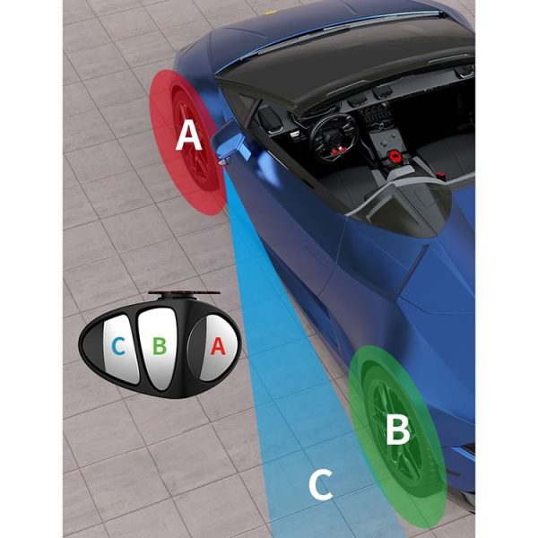 3R-146 3 in 1 Car Rearview Auxiliary Blind Spot Mirror Rear View 146 Front Wheel Mirror for Right Side - Image 8