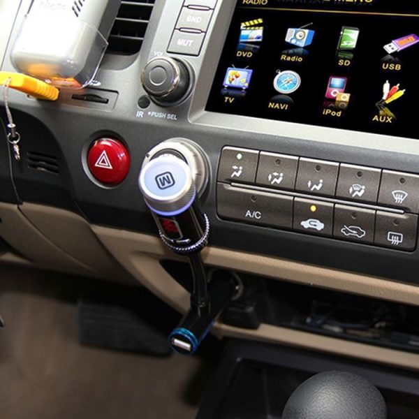 Car Bluetooth Hands-free Call FM Transmitter Supports A2DP Car Charger - Image 6