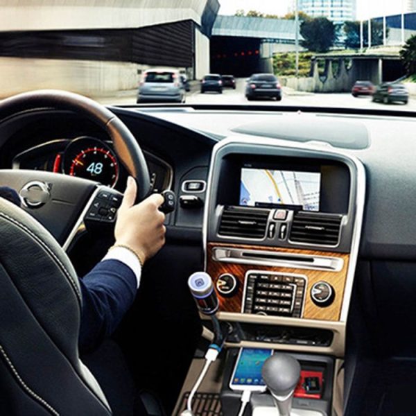Car Bluetooth Hands-free Call FM Transmitter Supports A2DP Car Charger - Image 7