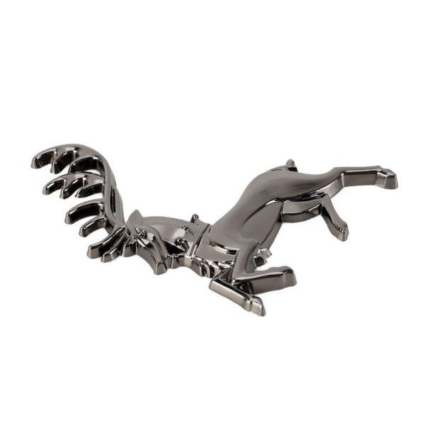 Right Elk Shape Metal Car Free Sticker (Silver Grey) - Image 3