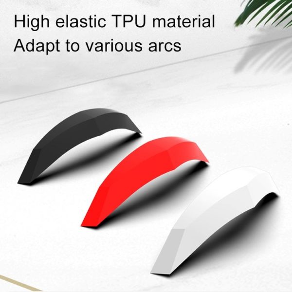 2 PCS Universal Car Screaming Bumper Rearview Mirror Anti-collision Strip Protection Guards Plastic Trims Stickers (Black) - Image 5