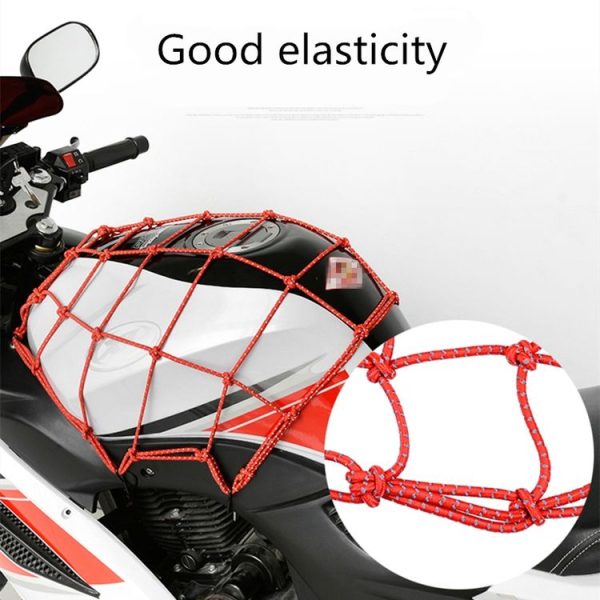 Motorcycle Reflective Helmet Net Fuel Tank Fix Net, Size: 30 x 30cm (Red) - Image 3