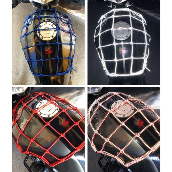 Motorcycle Reflective Helmet Net Fuel Tank Fix Net, Size: 30 x 30cm (Red) - Image 7