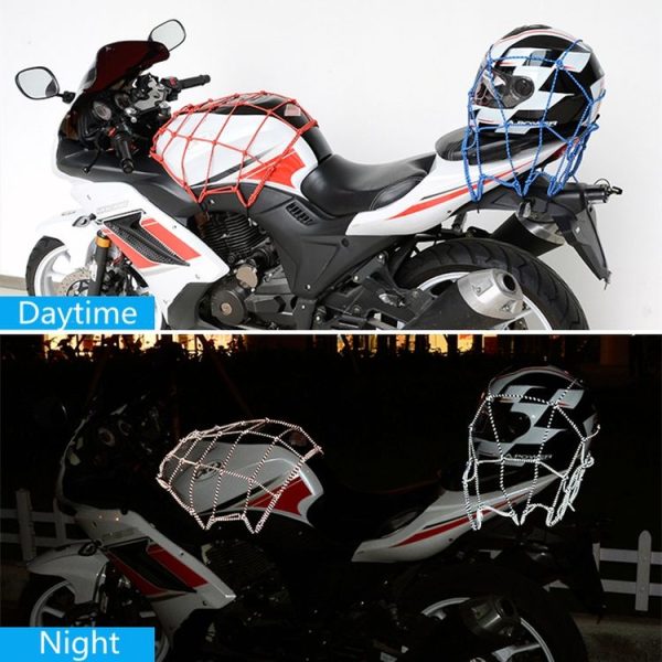 Motorcycle Reflective Helmet Net Fuel Tank Fix Net, Size: 30 x 30cm (Red) - Image 8