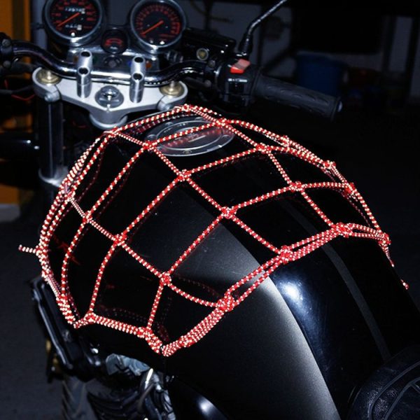 Motorcycle Reflective Helmet Net Fuel Tank Fix Net, Size: 30 x 30cm (Red) - Image 9