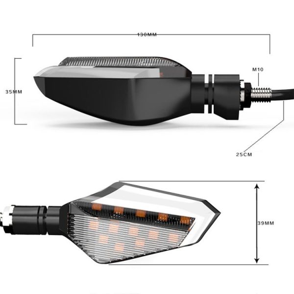 2 PCS DC 12V Motorcycle Daytime Turn Running Light (White Light) - Image 3