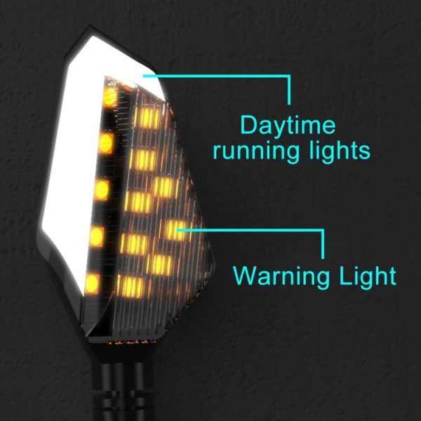 2 PCS DC 12V Motorcycle Daytime Turn Running Light (White Light) - Image 6