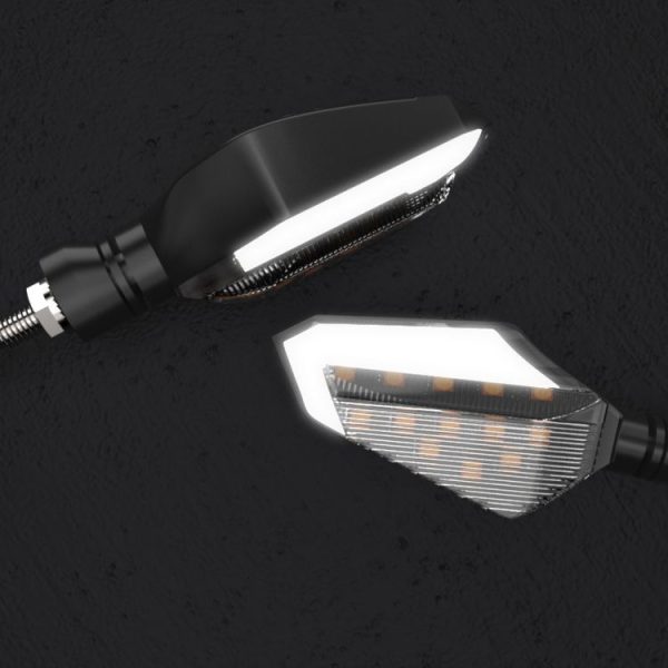 2 PCS DC 12V Motorcycle Daytime Turn Running Light (White Light) - Image 7