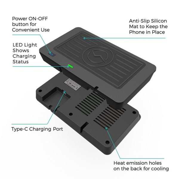 Car Qi Standard Wireless Charger 10W Quick Charging for 2019-2020 BMW 3 Series, Left Driving - Image 3