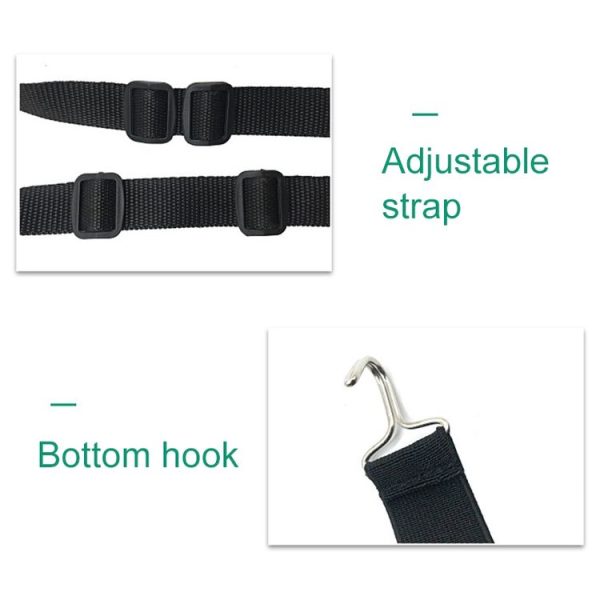 Car Front Seat Hanging Bag Paper Towel / Water Cup Storage Bag (Coffee) - Image 5