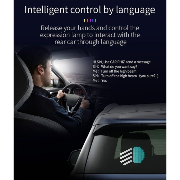 EM01 Car Bluetooth Intelligent LED Expression Sticker Emoticons APP Manual Control - Image 10