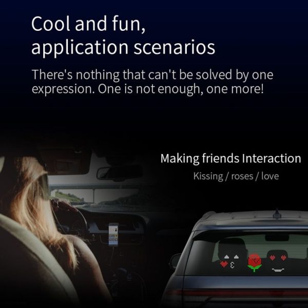 EM01 Car Bluetooth Intelligent LED Expression Sticker Emoticons APP Manual Control - Image 13