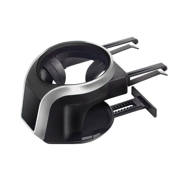 2 in 1 Car Air Outlet Magnetic Mount Beverage Cup Stand Phone Holder (Silver) - Image 2