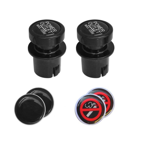 2 PCS / Set Car Cigarette Lighter Dust Cover Plug - Image 2