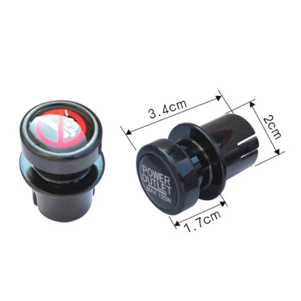 2 PCS / Set Car Cigarette Lighter Dust Cover Plug - Image 3