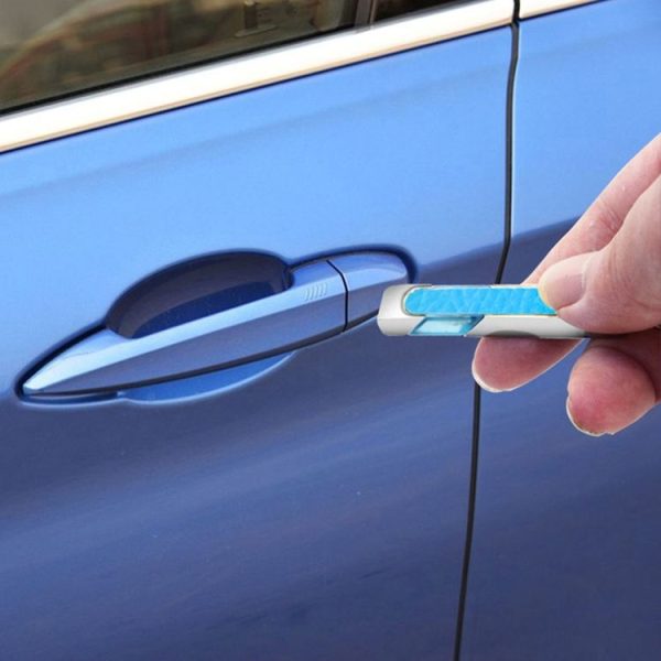 All Copper Polished Leather LED Neon Lamp Anti-static Keychain For Car (Black) - Image 8