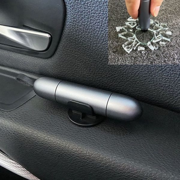 2 in 1 Car Multifunctional Safety Rescue Hammer Life Saving Escape Emergency Hammer Seat Belt Cutter Window Glass Breaker (Grey) - Image 9