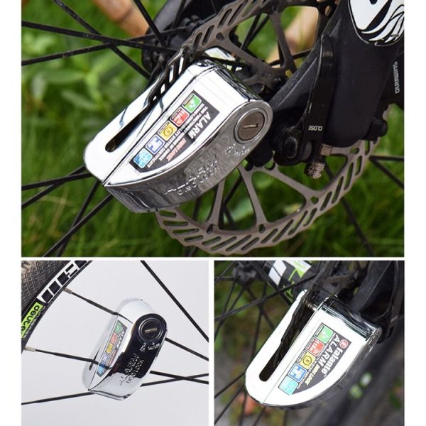 Motorcycles / Bicycle Anti-theft Lock Alarm Disc Brakes Lock with Cable and Bag (Black) - Image 11