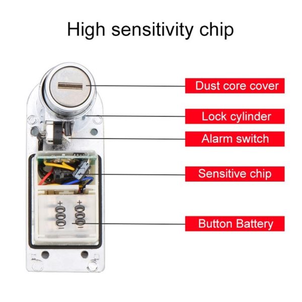 Motorcycles / Bicycle Anti-theft Lock Alarm Disc Brakes Lock with Cable and Bag (Black) - Image 4