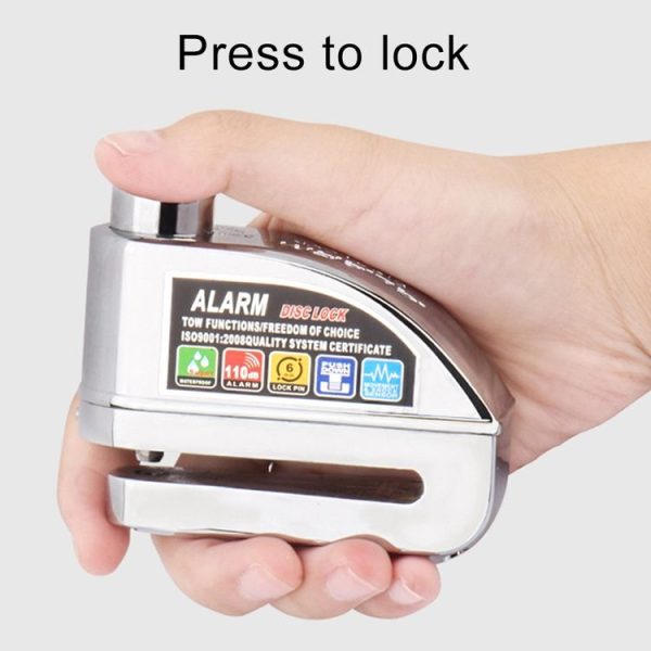 Motorcycles / Bicycle Anti-theft Lock Alarm Disc Brakes Lock with Cable and Bag (Black) - Image 7