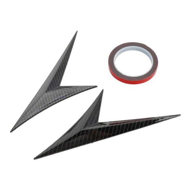 Modified Fender Side Wing Sticker Blade Side Shark Gill Car Body Decorative Sticker for Honda 10th Generation Civic, Carbon Fiber - Image 2