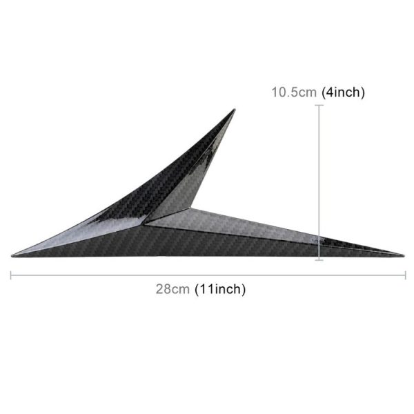 Modified Fender Side Wing Sticker Blade Side Shark Gill Car Body Decorative Sticker for Honda 10th Generation Civic, Carbon Fiber - Image 5