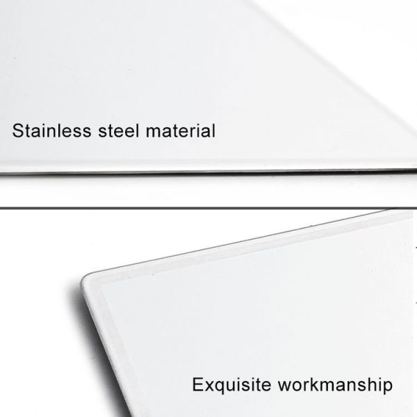 Portable Car Sunshade Makeup Mirror Stainless Steel Vanity Mirror, Size: 110 x 65mm - Image 3