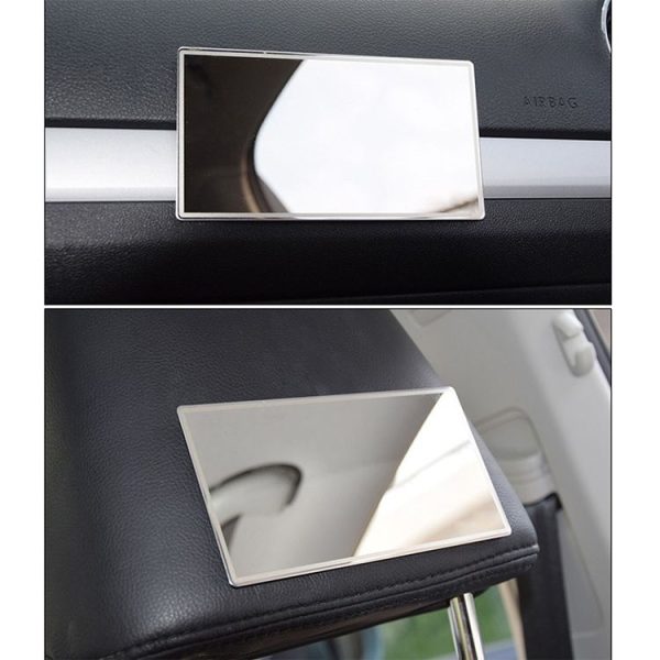 Portable Car Sunshade Makeup Mirror Stainless Steel Vanity Mirror, Size: 110 x 65mm - Image 5